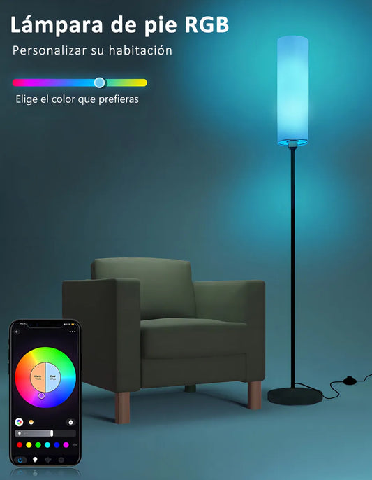 Lampara De Pie Moderna Rgb Minimalista